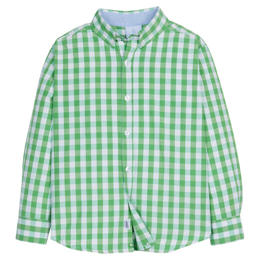 Button Down Shirt - Green Hills Check Boy Shirt Little English 