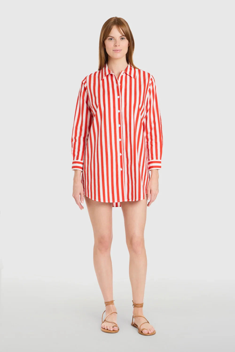 Cabana Coverup - Red Stripes Womens Dress Livro 