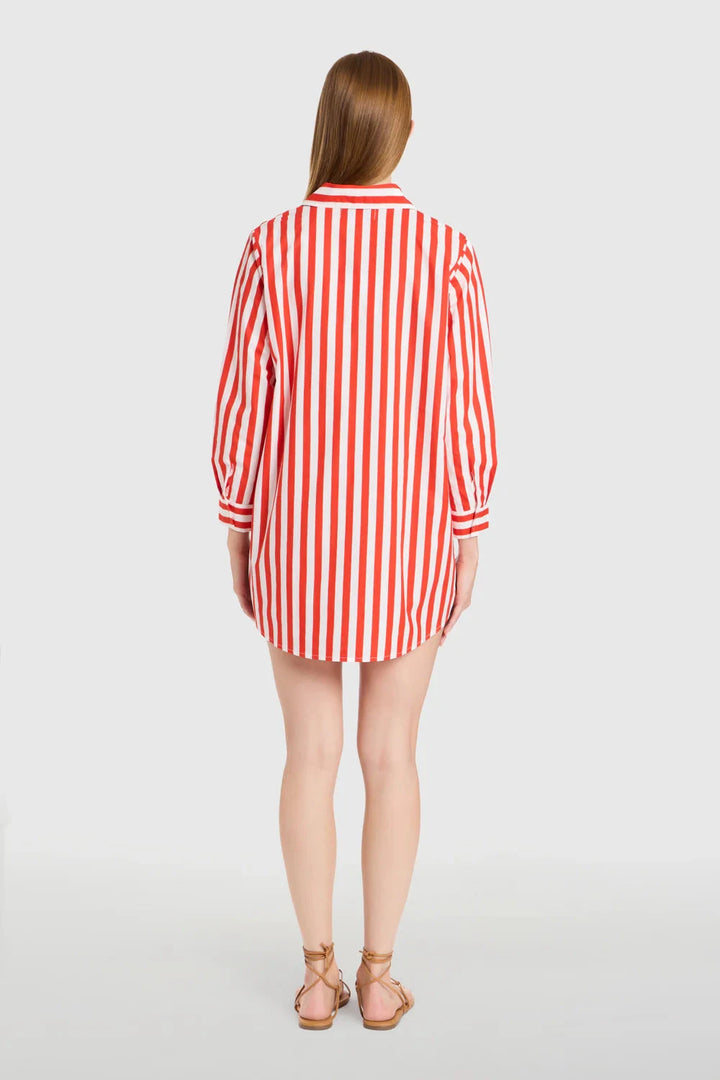 Cabana Coverup - Red Stripes Womens Dress Livro 