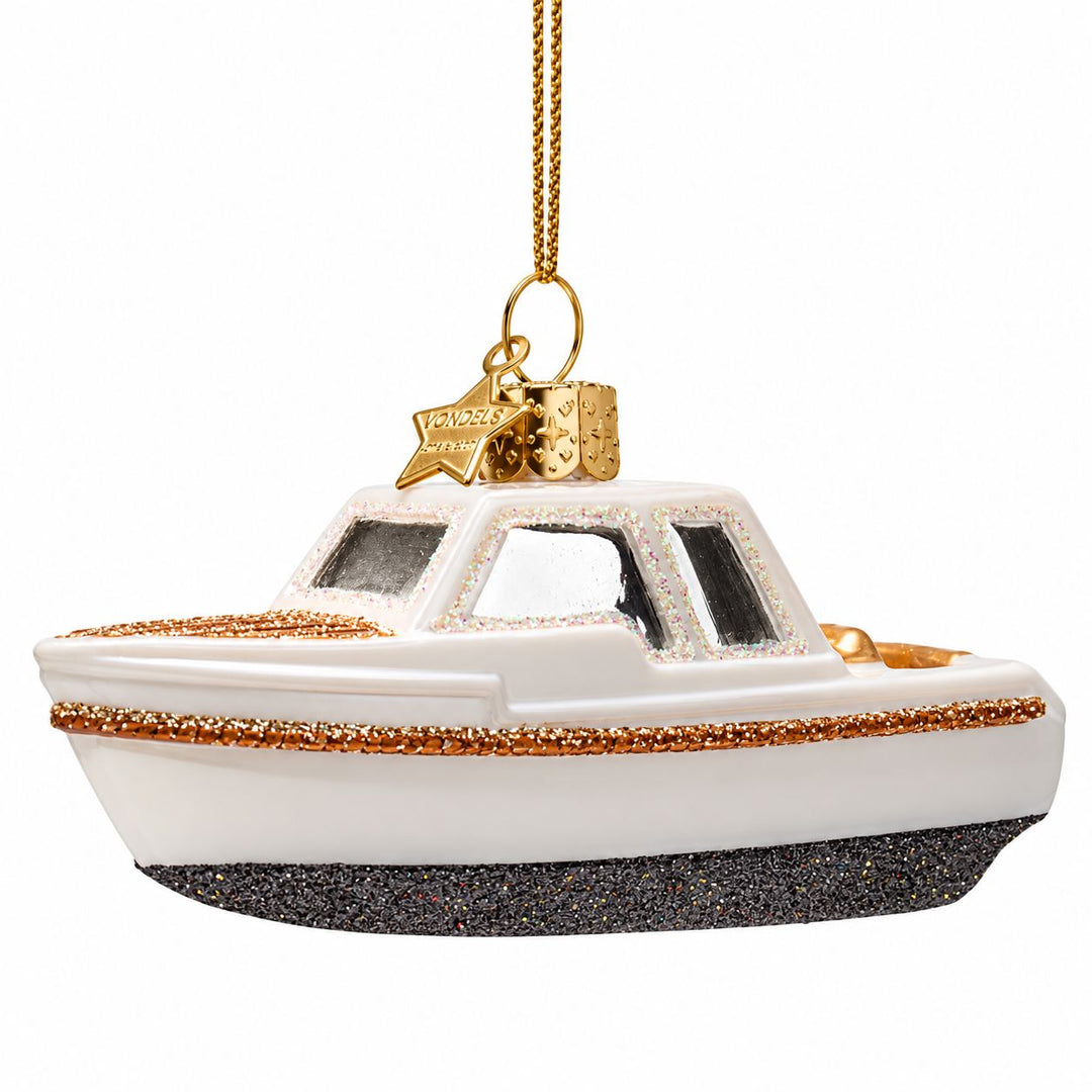 Cabin Boat Glass Ornament Christmas Ornament Vondels 