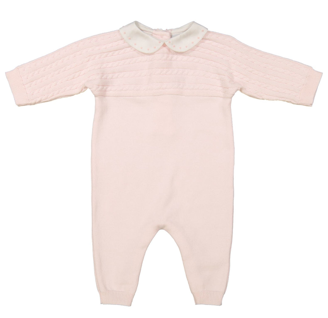 Cable Knit Longall - Pink Girl Longalls Feltman Brothers 