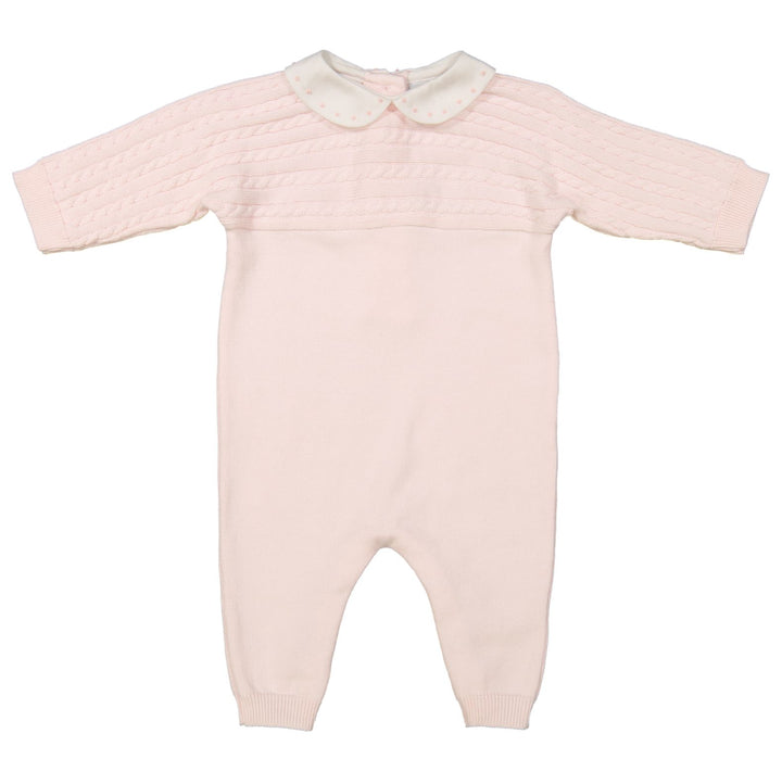 Cable Knit Longall - Pink Girl Longalls Feltman Brothers 