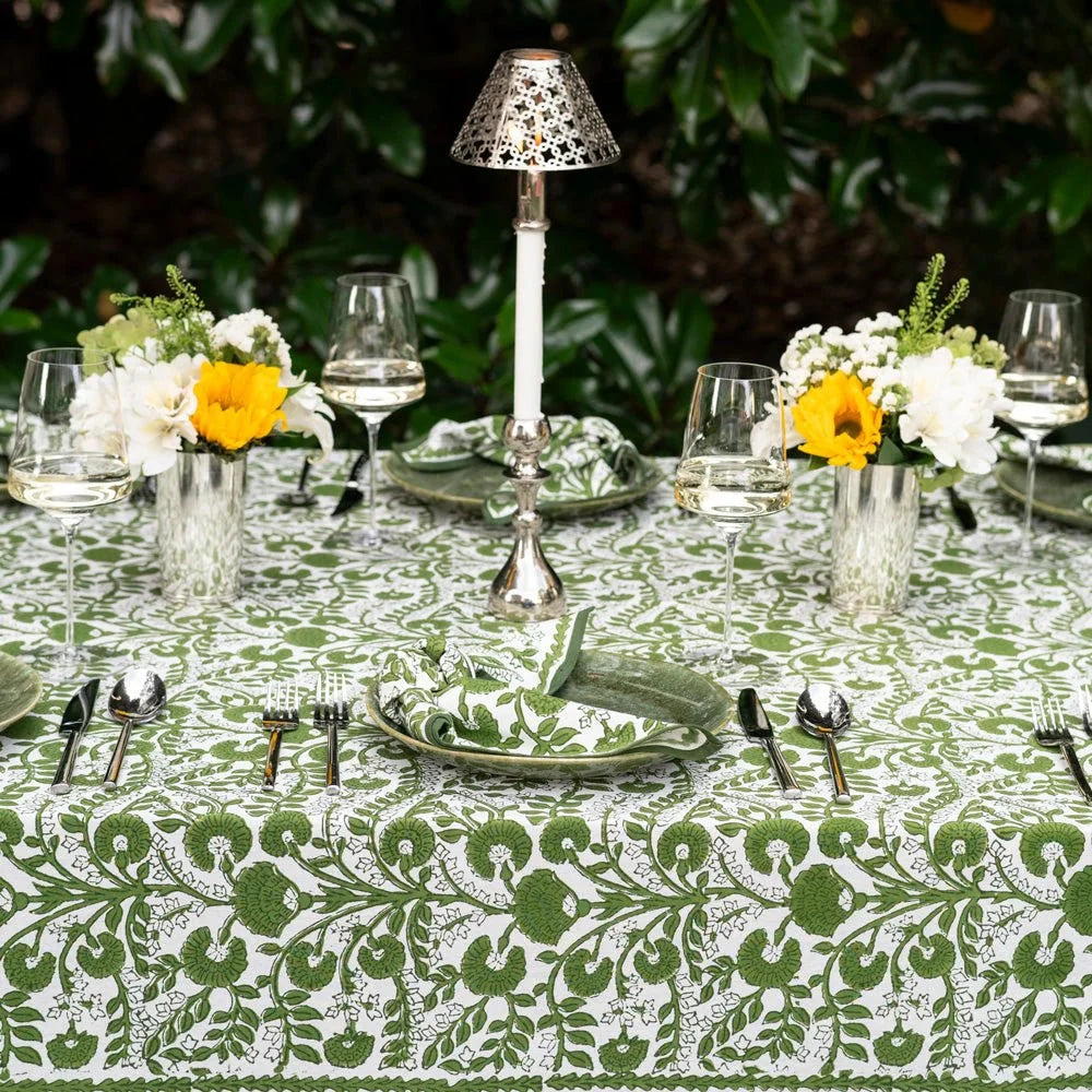 Cactus Flower Lettuce Green Tablecloth - 90 Round Tablecloth Pomegranate 