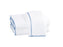 Cairo Bath Towel With Piped Trim Bath Towels Matouk White with Azure Trim 