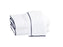 Cairo Bath Towel With Piped Trim Bath Towels Matouk White with Navy Trim 