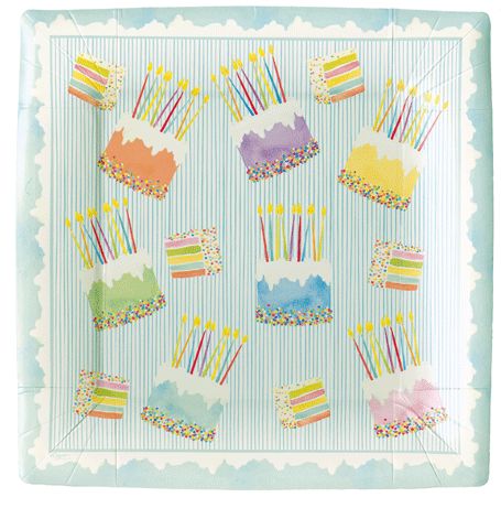 Cake Frosting Salad & Dessert Paper Plates - 8 Per Package Paper Products Caspari 