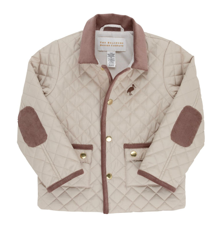Caldwell Quilted Coat - Keeneland Khaki Boy Jacket Beaufort Bonnet 