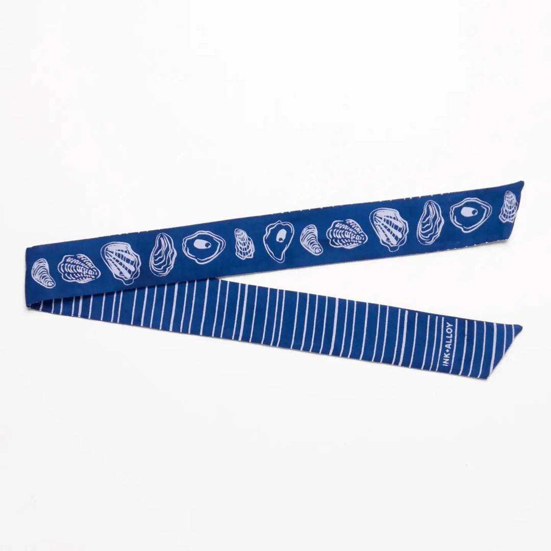 Camile Oyster Print Twilly Scarf Scarf Ink and Alloy 