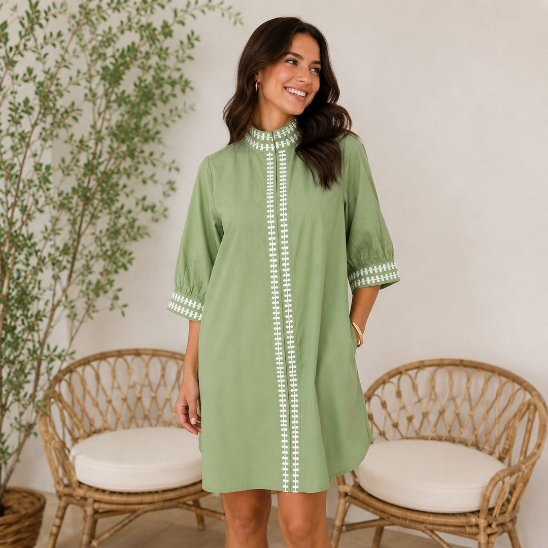 Campbell Dress - Sage Womens Dress Navy Bleu 