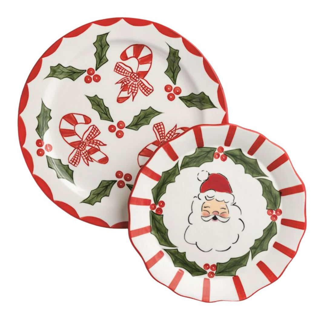 Candy and Santa Platters Serving Piece MudPie 