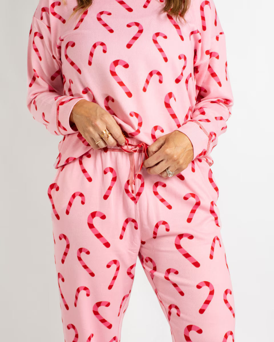 Candy Cane Wishes Lounge Set Womens Pajamas The Royal Standard 