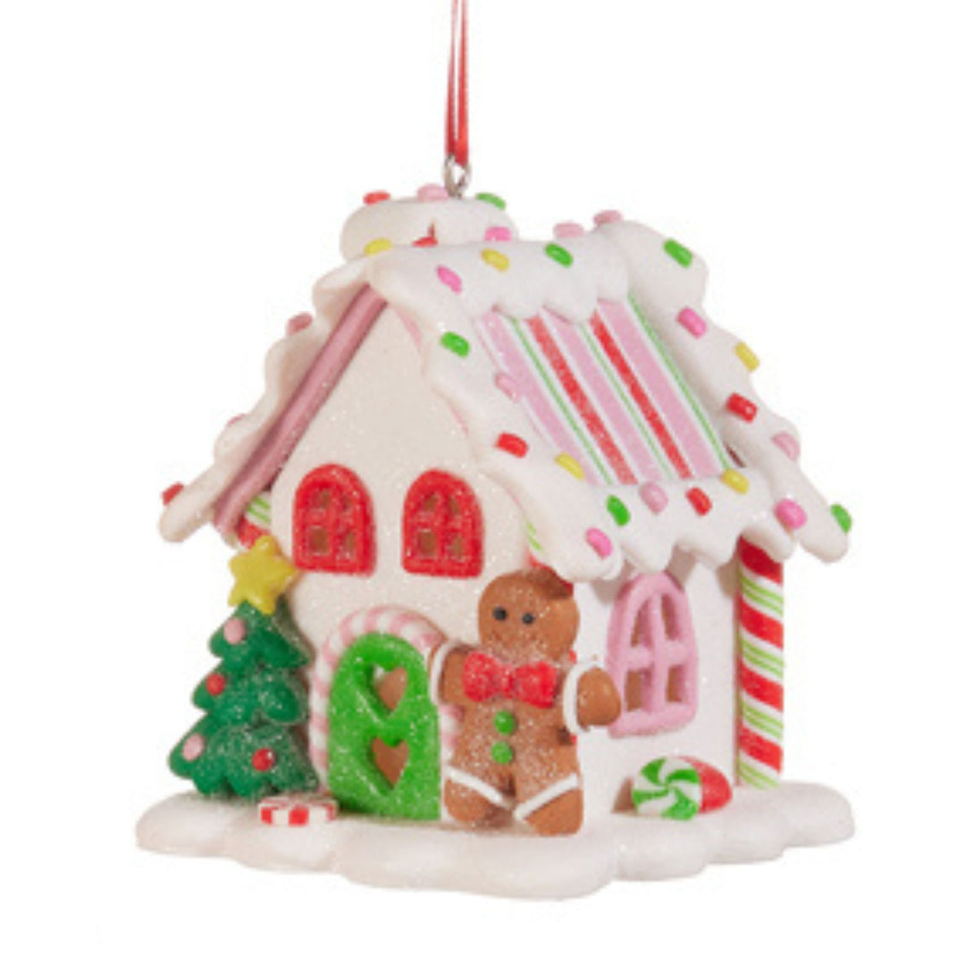 Candy Gingerbread House Ornaments Christmas Ornament RAZ White 