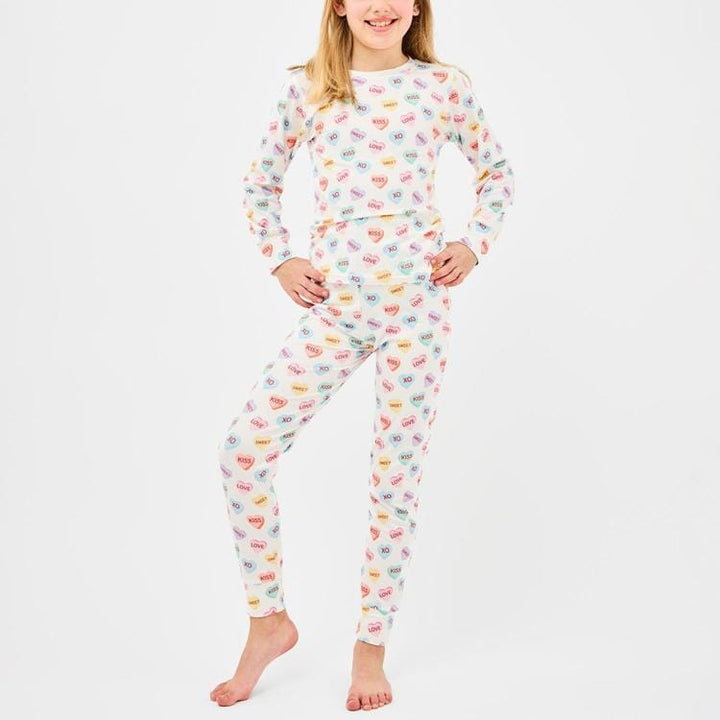 Candy Hearts Pajama Set Girl Pajamas Mary Square 2T 