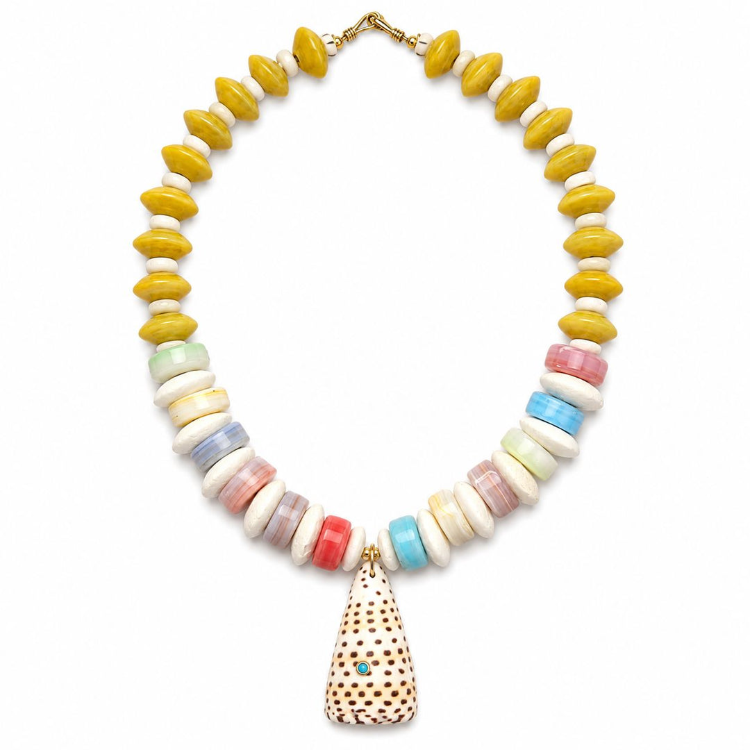 Candy Necklace with Gemstone Shell Necklace Womens Necklace Bellary 