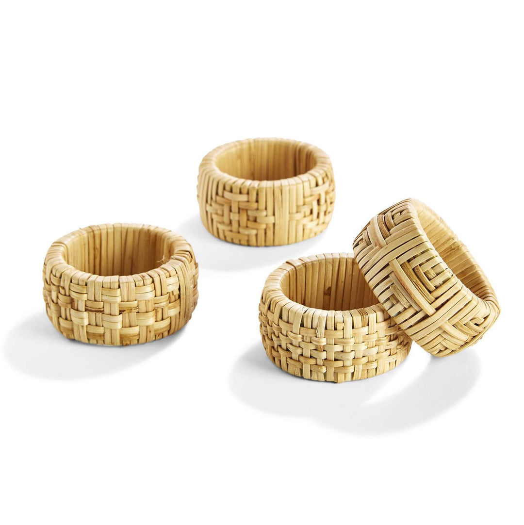 Cane Napkin Rings - Set of 4 Napkin Rings Two's Company 