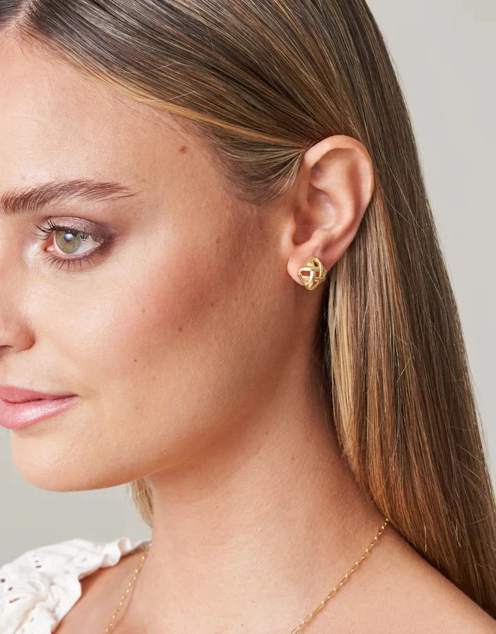 Cane Stud Earrings Gold Womens Earrings Spartina 