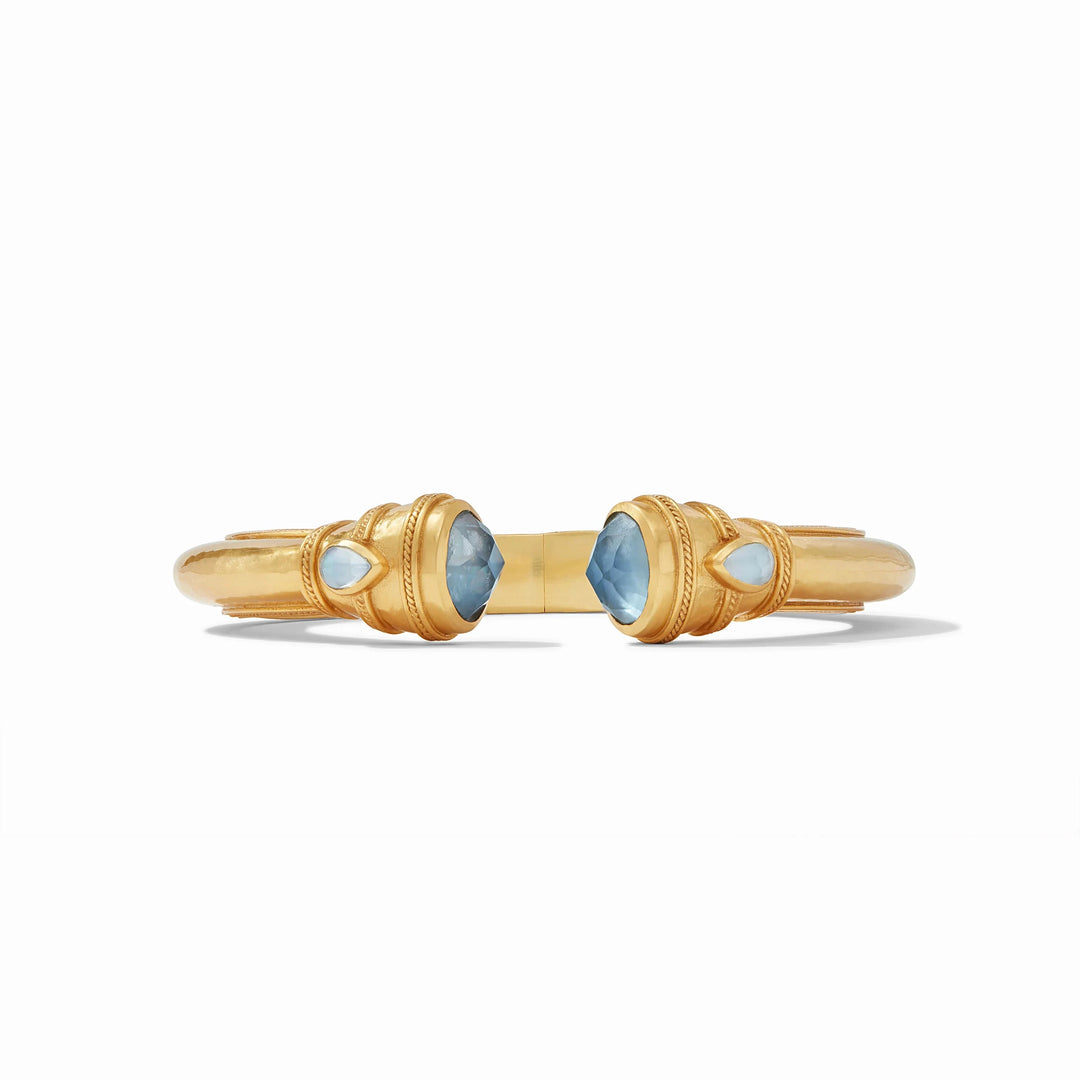 Cannes Demi Cuff - Iridescent Chalcedony Blue Womens Bracelet Julie Vos 