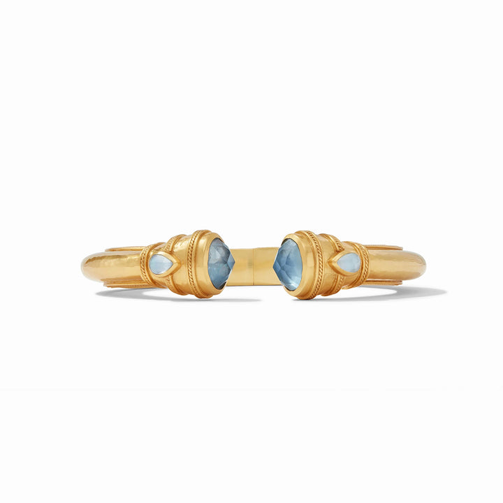 Cannes Demi Cuff - Iridescent Chalcedony Blue Womens Bracelet Julie Vos 