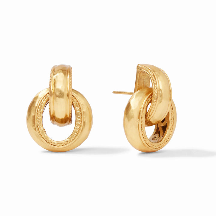 Cannes Doorknocker Earrings - Gold Womens Earrings Julie Vos 