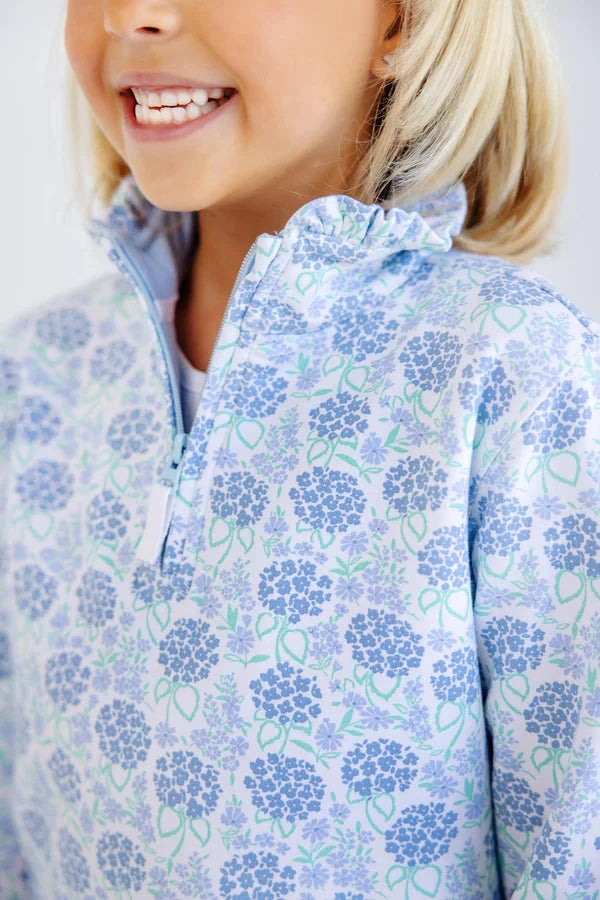 Canter Collar Half-Zip - Handful of Hydrangeas Girl Sweater Beaufort Bonnet 