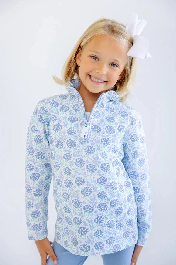 Canter Collar Half-Zip - Handful of Hydrangeas Girl Sweater Beaufort Bonnet 