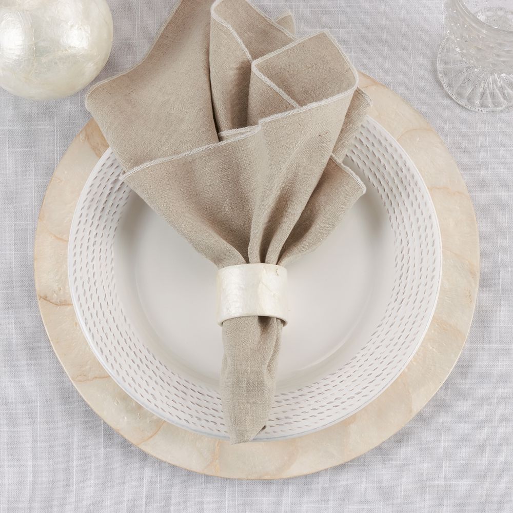 Capiz Napkin Ring Napkin Rings Saro 