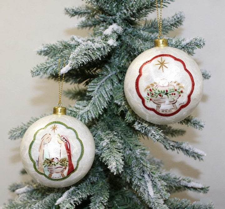 Capiz Woodland Holy Ornaments Christmas Ornament Trade Cie 