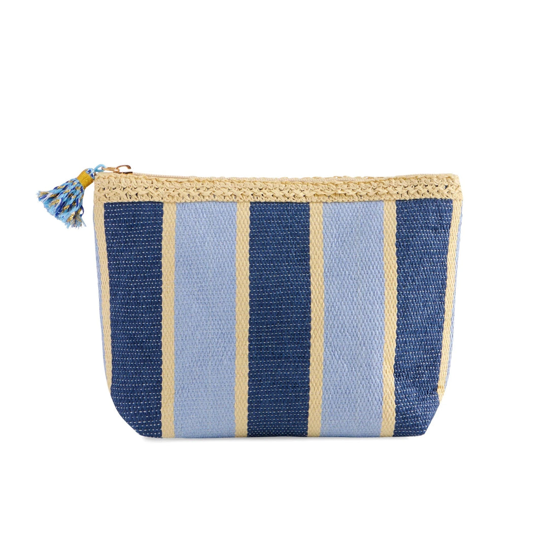 Capri Zip Pouch- Navy Cosmetic/Accessories Bags Shiraleah 