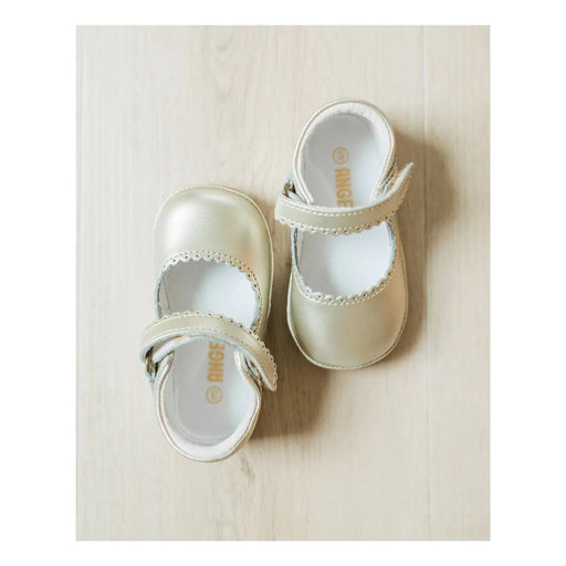 Cara Scalloped Mary Jane Baby - Gold Children Shoes L'Amour 