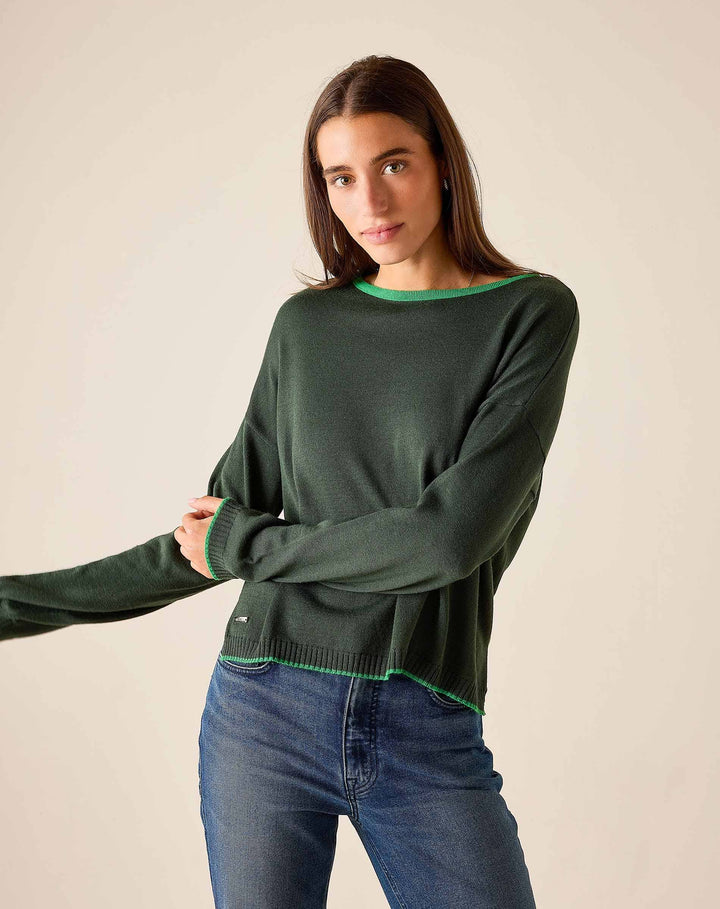 Cardiff Sweater - Pine Womens Sweater MerSea 