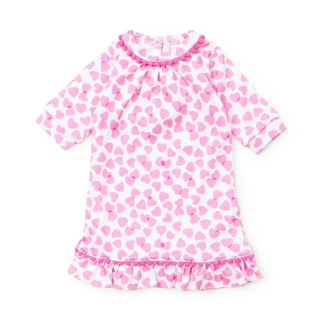 Carlin Doll Dress - Confetti Hearts Pink Doll Clothing Lila & Hayes 