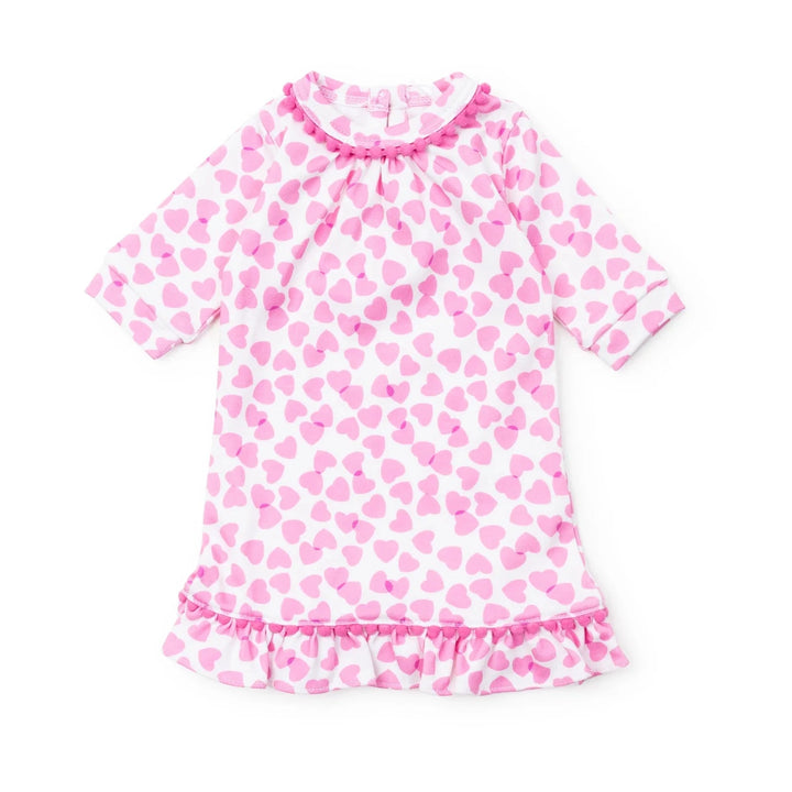 Carlin Doll Dress - Confetti Hearts Pink Doll Clothing Lila & Hayes 
