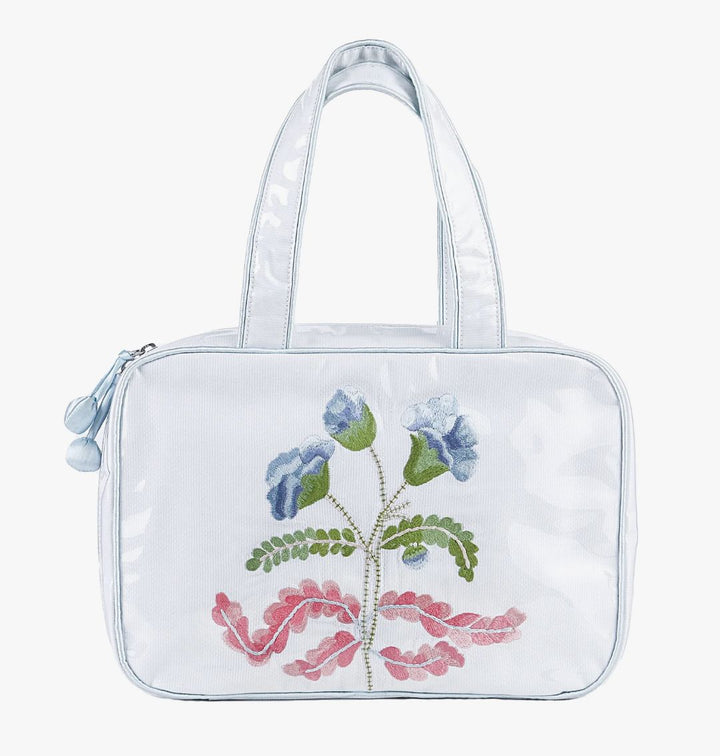 Carnation Hanging Cosmetic Bag - Blue Cosmetic/Accessories Bags Lenora 