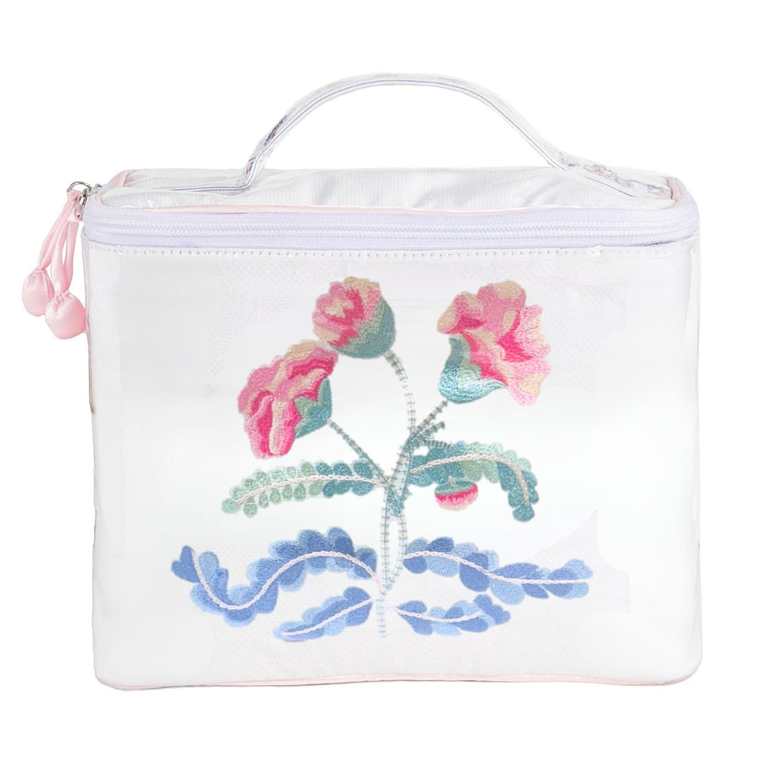 Carnation Train Case Cosmetic/Accessories Bags Lenora 