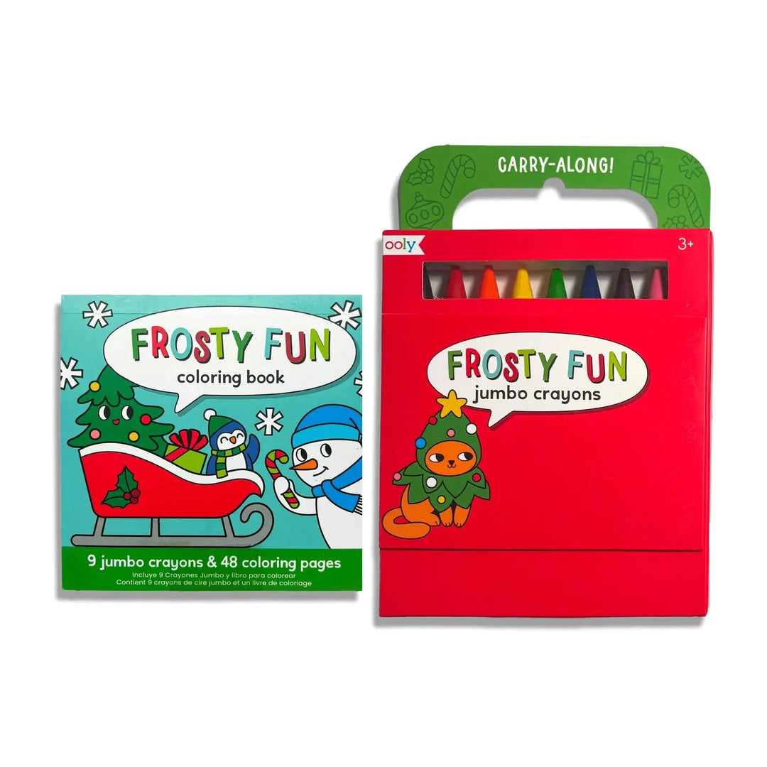 Carry Along Coloring Book Set - Frosty Fun Coloring Supplies Ooly 