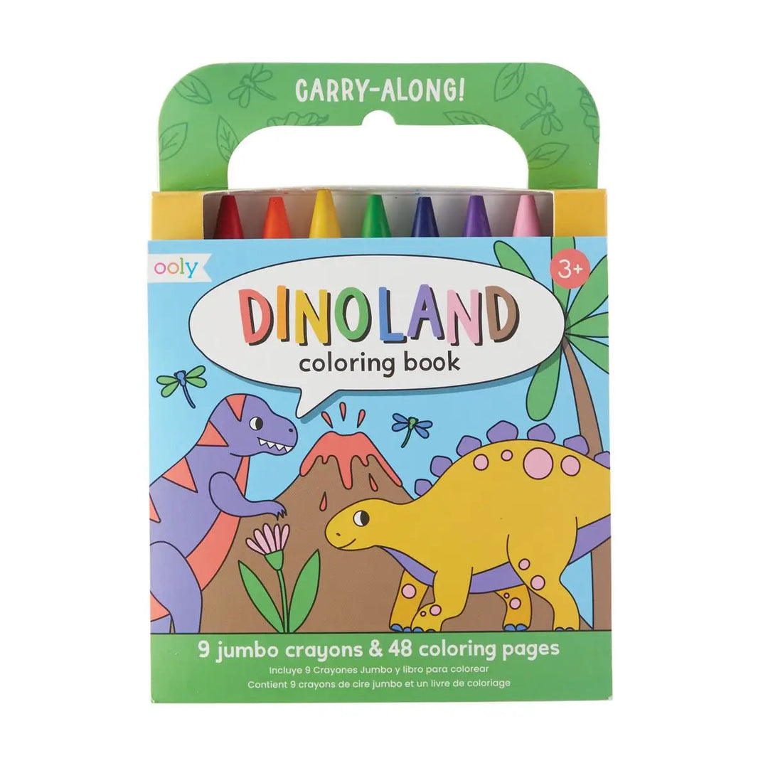 Carry Along Crayons and Coloring Book - Dinoland Coloring Supplies Ooly 