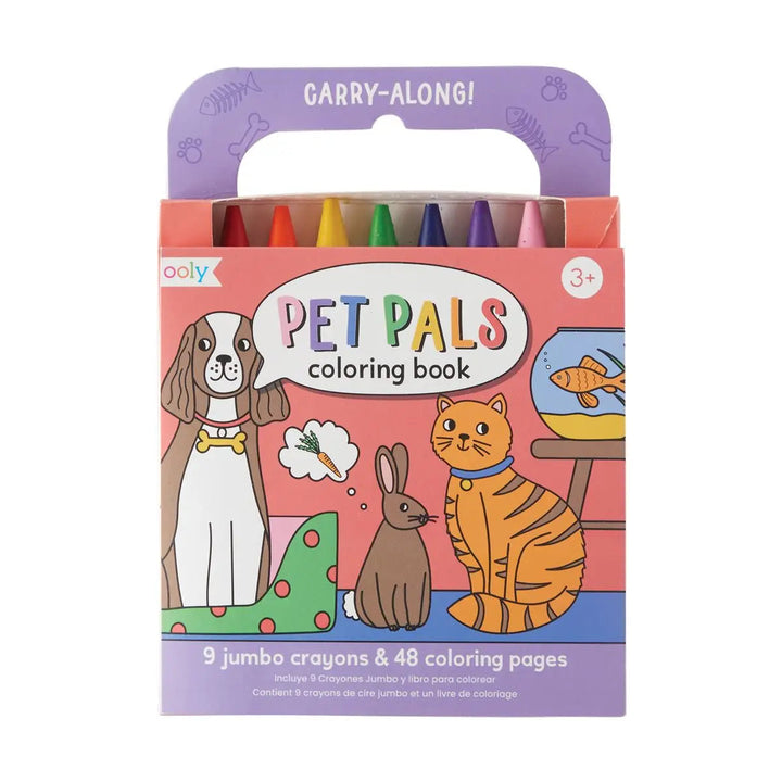 Carry Along Crayons and Coloring Book - Pet Pals Coloring Supplies Ooly 