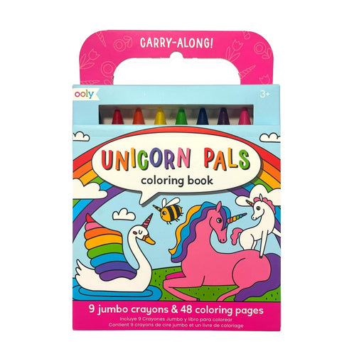 Carry Along Crayons and Coloring Book - Unicorn Pals Coloring Supplies Ooly 
