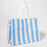 Carryall Beach Bag - Le Weekend Mid Blue Cream Beach Bag Sunny Life 
