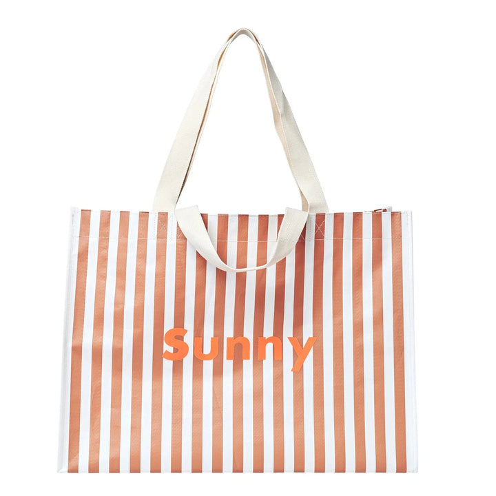 Carryall Beach Bag - Tierra Clay Stripe Beach Bag Sunny Life 