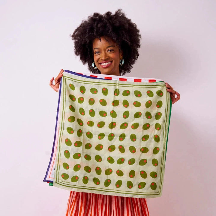 Carson Bandana- Olive Scarf Ink and Alloy 