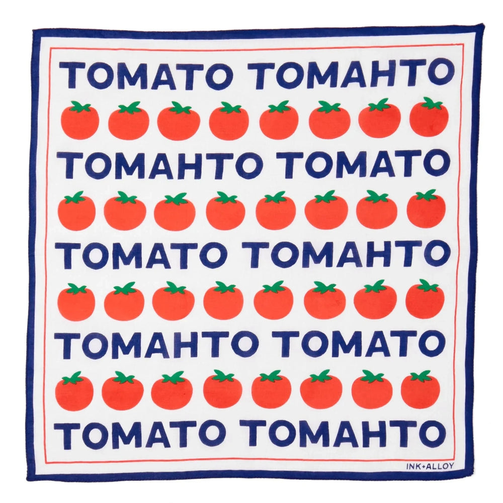 Carson Bandana- Tomato Tomahto Scarf Ink and Alloy 