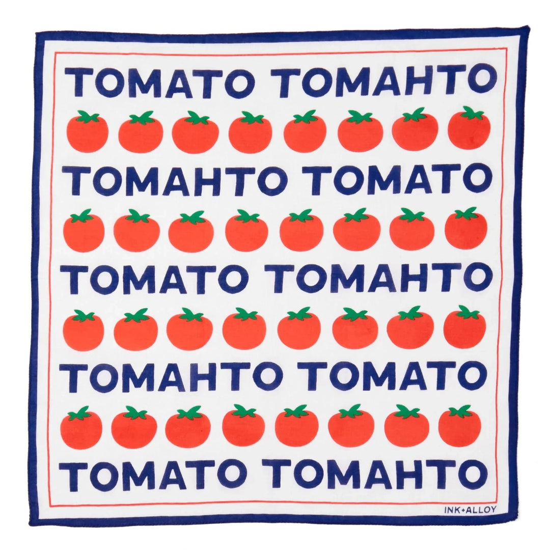 Carson Bandana- Tomato Tomahto Scarf Ink and Alloy 