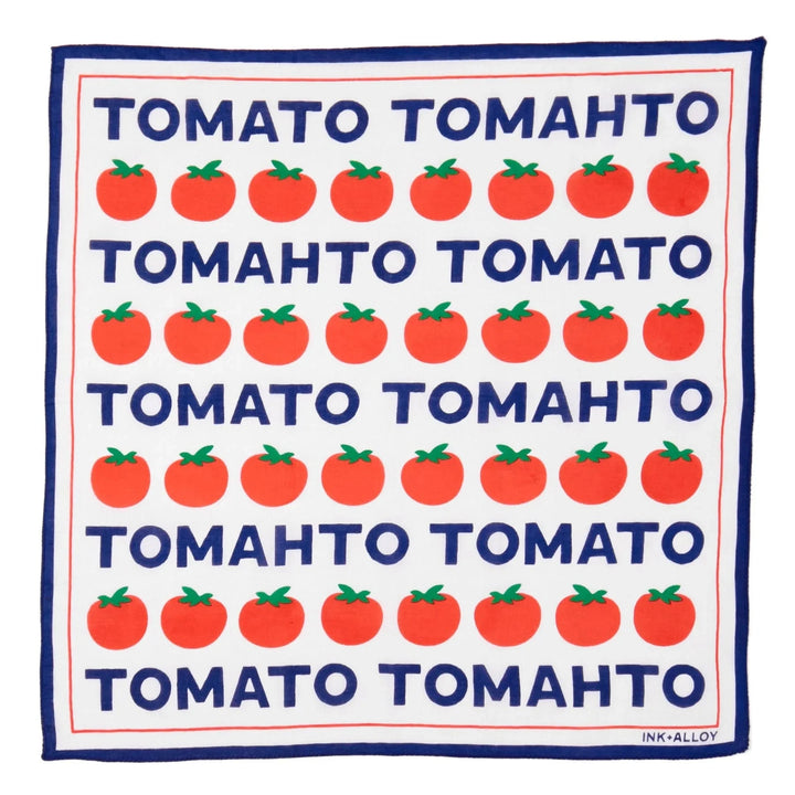 Carson Bandana- Tomato Tomahto Scarf Ink and Alloy 