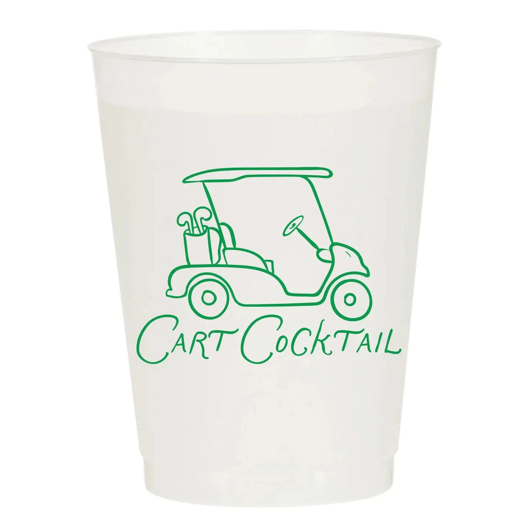 Cart Cocktail Frosted Cups- Masters Styrofoam Cups Sip Hip Hooray 