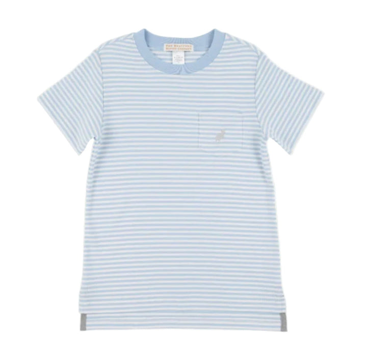 Carter Crewneck - Beale Street Blue Stripe Boy Shirt Beaufort Bonnet 