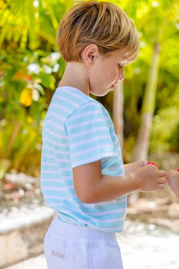 Carter Crewneck - Edisto Egg Blue Stripe Boy Shirt Beaufort Bonnet 