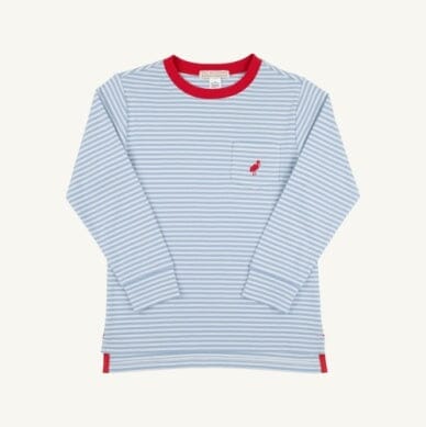 Carter Crewneck - Long Sleeve - Barrington Blue Stripe and Richmond Red Boy Shirt Beaufort Bonnet 