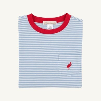 Carter Crewneck - Long Sleeve - Barrington Blue Stripe and Richmond Red Boy Shirt Beaufort Bonnet 