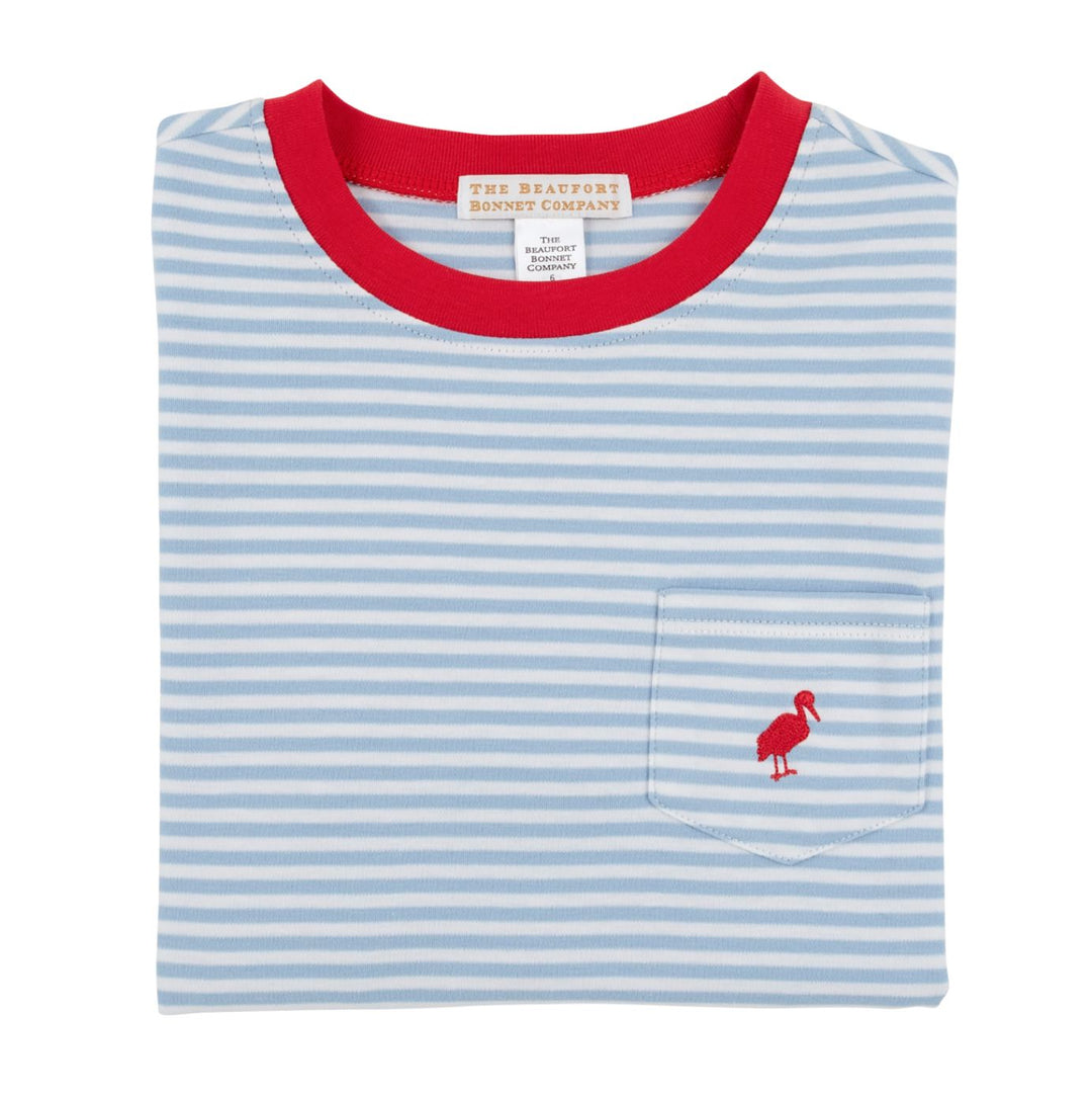 Carter Crewneck - Long Sleeve - Barrington Blue Stripe and Richmond Red Boy Shirt Beaufort Bonnet 